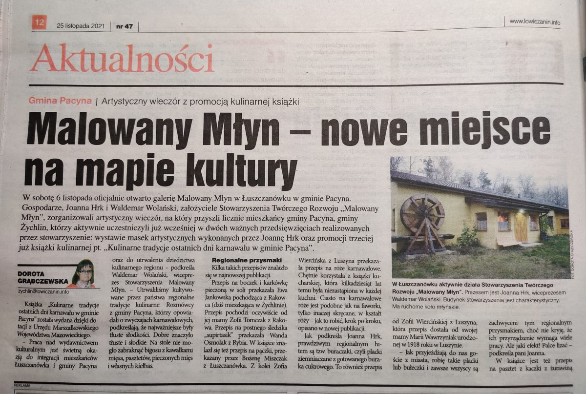 NOWY ŁOWICZANIN O MALOWANYM MŁYNIE